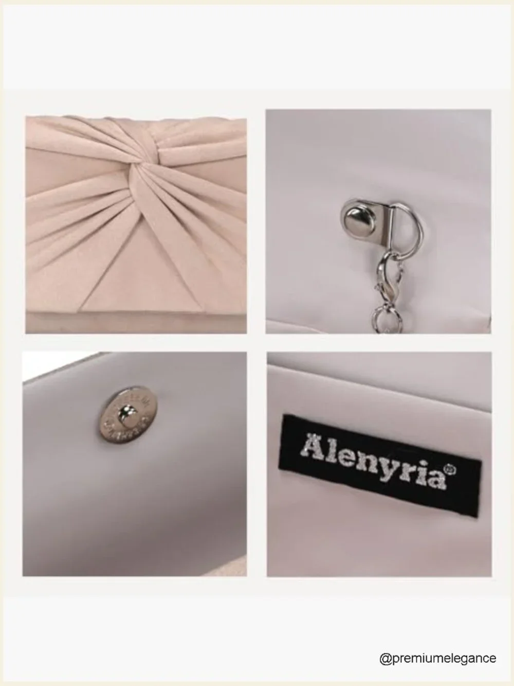 Faux Suede Pleated Bow Evening Clutch Elegant Wedding Formal Party Purse